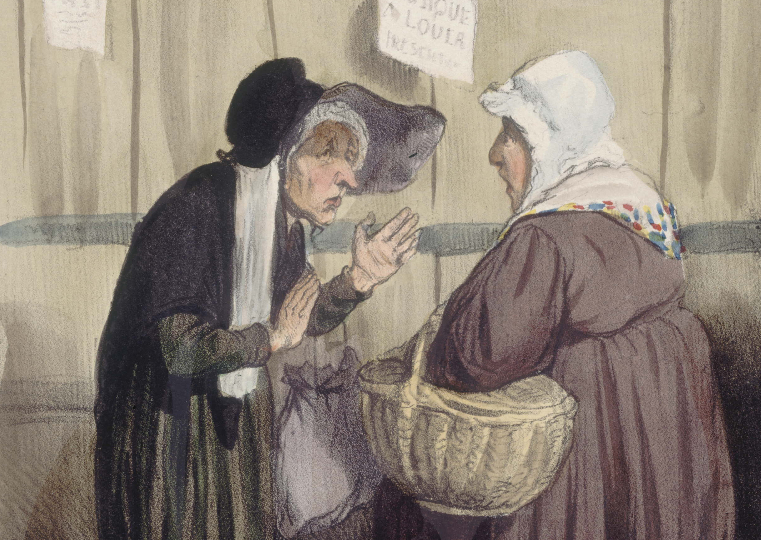 HonorÈ Daumier (1808-1879). "Qu'allons-nous devenir, Seigneur Dieu...,‡ prÈsent qu'il n'y a plus de loterie". Gravure. Paris, musÈe Carnavalet.